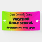 Aangepaste vakantie Bijbel school banner (Horizontaal)