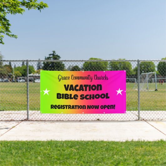 Aangepaste vakantie Bijbel school banner (Insitu)