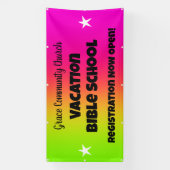 Aangepaste vakantie Bijbel school banner (Verticaal)