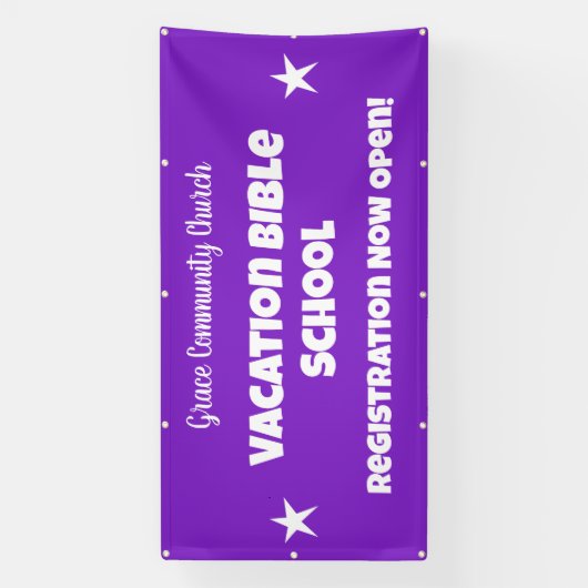 Aangepaste vakantie Bijbel School Banner (Verticaal)