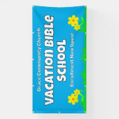 Aangepaste Vakantie Bijbel School Bloemen Banner (Verticaal)