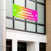 Aangepaste vakantie Bijbelschool banner (Buitenkant Gebouw)