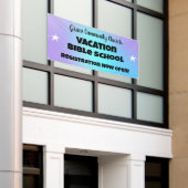 Aangepaste vakantie Bijbelschool banner (Buitenkant Gebouw)