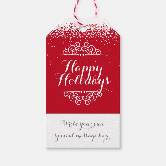 Aangepaste vakantie cadeaulabel (Voorkant)