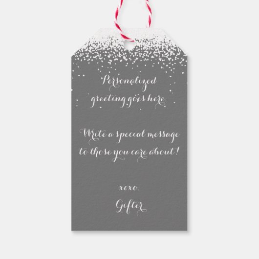 Aangepaste vakantie cadeaulabel (Achterkant)