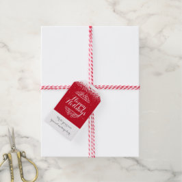 Aangepaste vakantie cadeaulabel
