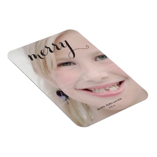 Aangepaste vakantie foto magneten tekst gepersonal (Rechterzijde)