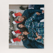 Aangepaste Vakantie Gepersonaliseerde Kerstfoto Legpuzzel (Verticaal)