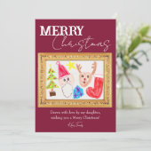 Aangepaste vakantie Kaart met het kunstwerk van uw (Staand voorkant)