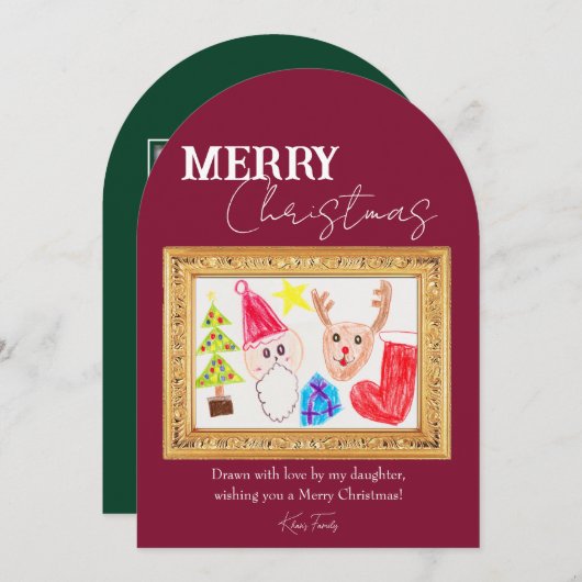 Aangepaste vakantie Kaart met het kunstwerk van uw (Voorkant / Achterkant)