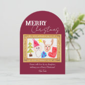 Aangepaste vakantie Kaart met het kunstwerk van uw (Staand voorkant)