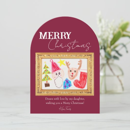 Aangepaste vakantie Kaart met het kunstwerk van uw (Staand voorkant)