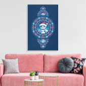 Aangepaste Vakantie Kawaii Beer Sierlijke Mandala  Canvas Afdruk (Insitu (Woonkamer))