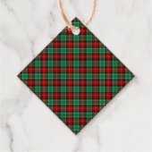 Aangepaste vakantie keuken Holly Red Green Plaid Bedankjes Labels (Achterkant)