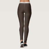 Aangepaste vakantie Klasse Espresso Bruin Effen Iv Leggings (Achterkant)