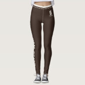 Aangepaste vakantie Klasse Espresso Bruin Effen Iv Leggings (Voorkant)