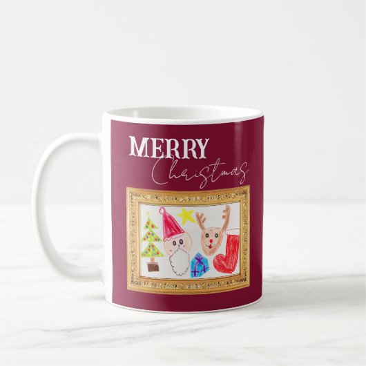 Aangepaste vakantie Mok met kunstwerken van uw kin (Links)