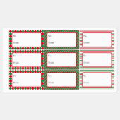 Aangepaste vakantie patroon geschenk labels (Vel)