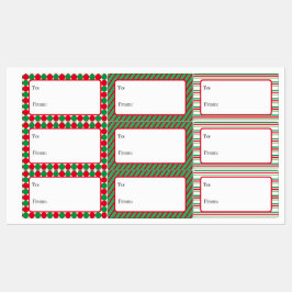 Aangepaste vakantie patroon geschenk labels