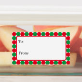 Aangepaste vakantie patroon geschenk labels (Aangebracht)