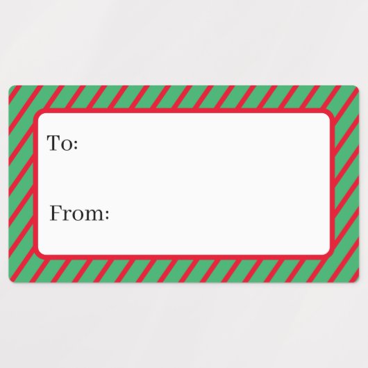 Aangepaste vakantie patroon geschenk labels (Design 2)