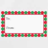 Aangepaste vakantie patroon geschenk labels (Design 1)