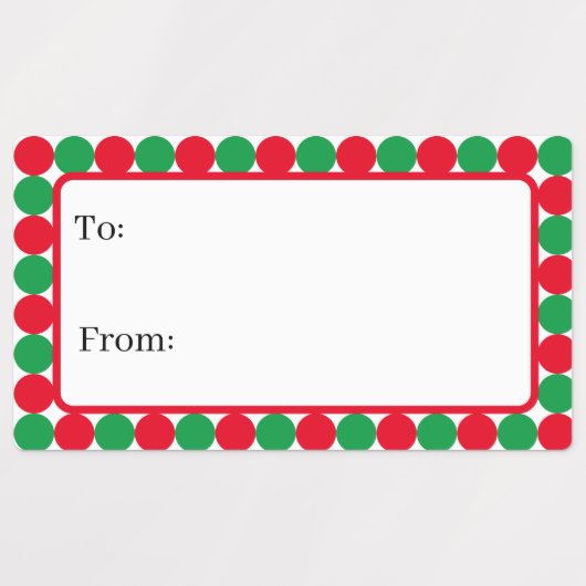 Aangepaste vakantie patroon geschenk labels (Design 1)