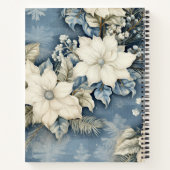 Aangepaste vakantie recept kookboek Floral  blauw Notitieboek (Achterkant)