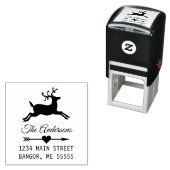 Aangepaste vakantie rendieren met pijl hart Script Zelfinktende Stempel (In situ)