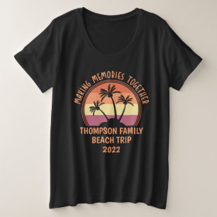 Aangepaste vakantie-zomervakantieband grote maat t-shirt