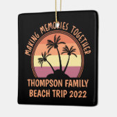 Aangepaste vakantie-zomervakantieband keramisch ornament (Links)