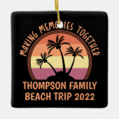 Aangepaste vakantie-zomervakantieband keramisch ornament (Voorkant)