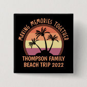 Aangepaste vakantie-zomervakantieband vierkante button 5,1 cm (Voorkant)