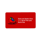 Aangepaste vakantieAdresetiketten Etiket (Voorkant)