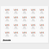 Aangepaste vakantieAdresetiketten Ronde Sticker (Vel)