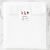 Aangepaste vakantieAdresetiketten Ronde Sticker (Tas)