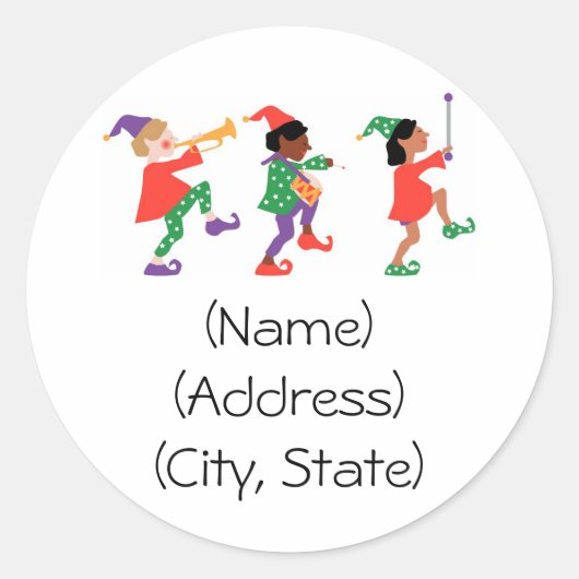 Aangepaste vakantieAdresetiketten Ronde Sticker (Voorkant)
