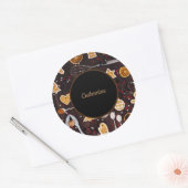 Aangepaste vakantiebaking ronde sticker (Envelop)