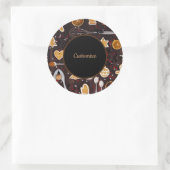 Aangepaste vakantiebaking ronde sticker (Tas)