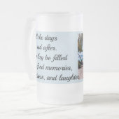 Aangepaste vakantiefoto Personaliseer Beer Frosted Matglas Bierpul (Voorkant links)