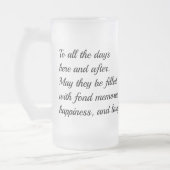 Aangepaste vakantiefoto Personaliseer Beer Frosted Matglas Bierpul (Links)