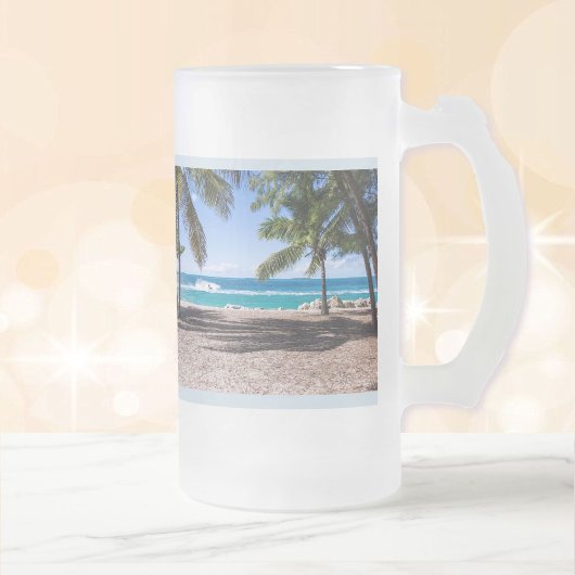 Aangepaste vakantiefoto Personaliseer Beer Frosted Matglas Bierpul