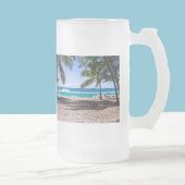 Aangepaste vakantiefoto Personaliseer Beer Frosted Matglas Bierpul