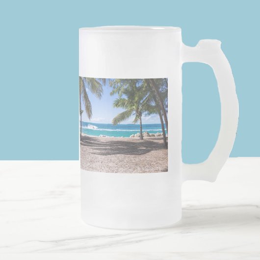 Aangepaste vakantiefoto Personaliseer Beer Frosted Matglas Bierpul