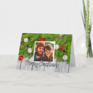 Aangepaste vakantiefoto sjabloon Vrolijk kerstfees