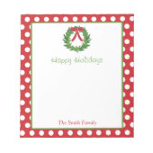 Aangepaste Vakantiepad | Kerstmis Notitieblok (Voorkant)