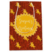 Aangepaste Vakantiepapiertas met Gingerbread Medium Cadeauzakje (Voorkant)