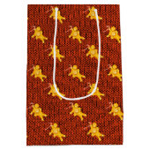 Aangepaste Vakantiepapiertas met Gingerbread Medium Cadeauzakje (Achterkant)