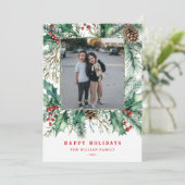 aangepaste vakantiepassen Holly Springs Digitaal G Feestdagenkaart (Staand voorkant)