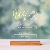Aangepaste vakantiewoningen Home Wifi Instructies Acryl Bord (Neutraal)